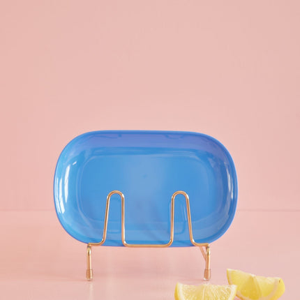 Small Melamine Rectangular Plate - Sky Blue