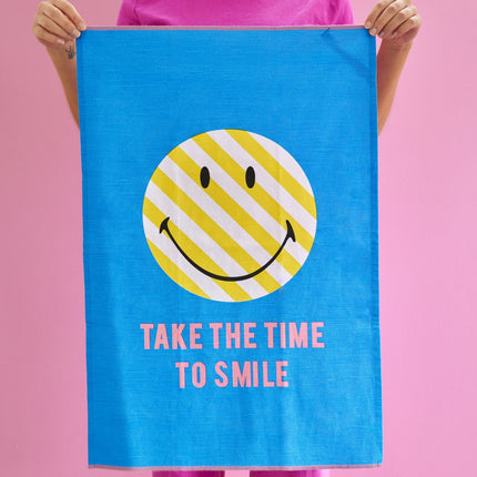 Cotton Tea Towel - Blue - Smiley®