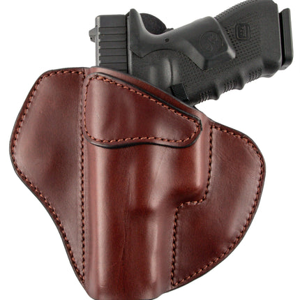 Ultimate Leather Holster 2 Slot OWB | Made in USA | Lifetime Warranty | For GLOCK 17 19 22 26 32 33 / S&W M&P Shield / Springfield XD & XDS / Plus All Similar Sized Handguns