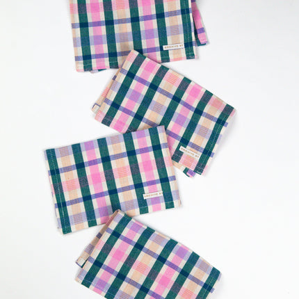 Lola Plaid Cocktail Napkin, Set of 4