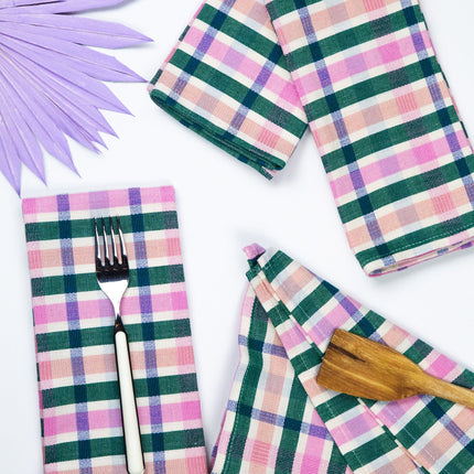 Lola Plaid Dinner Napkin