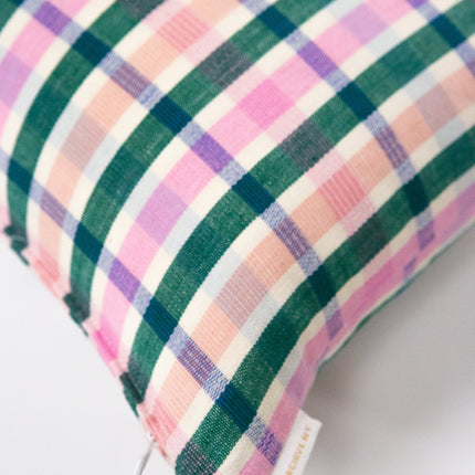 Lola Plaid Handwoven Pillow – Colorful Artisan Textile