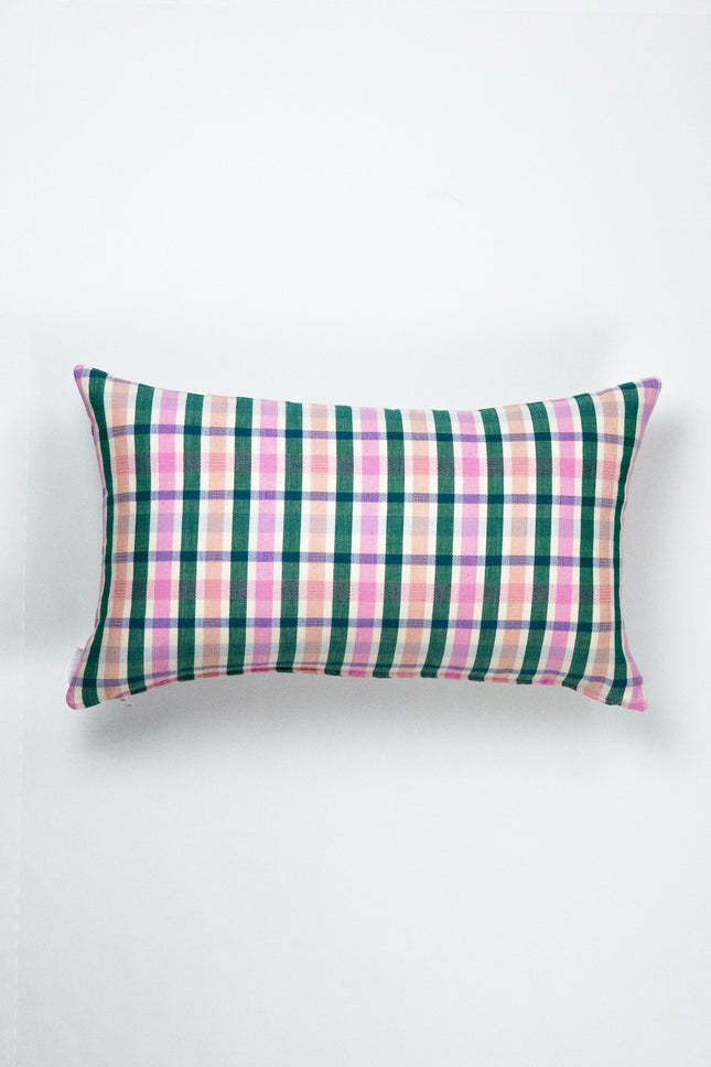 Lola Plaid Handwoven Pillow – Colorful Artisan Textile