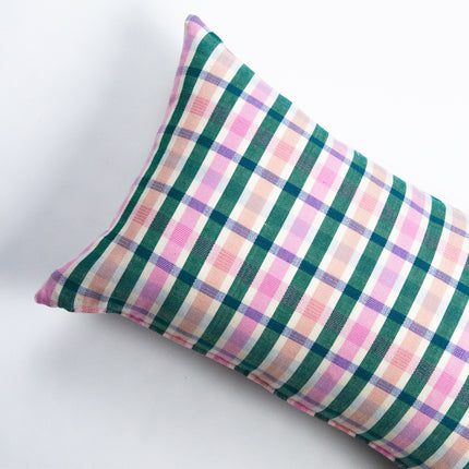 Lola Plaid Handwoven Pillow – Colorful Artisan Textile