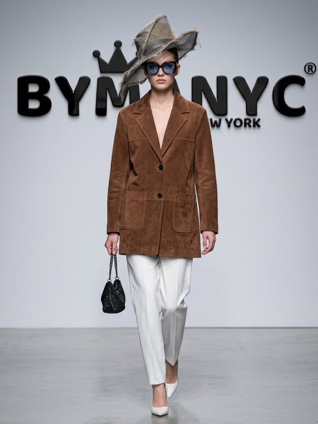 Dark Brown Longline Tailored Jacket