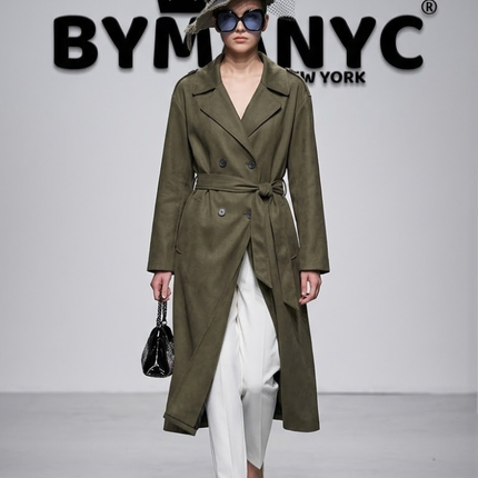 Oversized Belted Trench Coat — Army Green