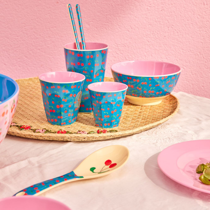 Medium Melamine Bowl - Cherry Love Print - 23.7oz