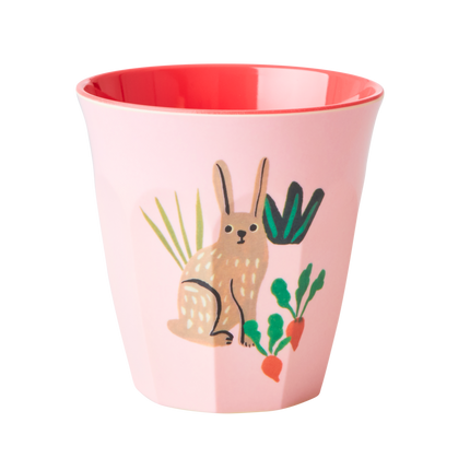Melamine Kids Cups in Pink Farm Prints - Medium - 6 pcs. in Gift Box