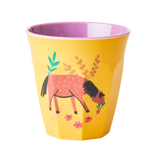 Melamine Kids Cups in Pink Farm Prints - Medium - 6 pcs. in Gift Box