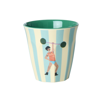 Melamine Kids Cups in Fun Fair Mint Prints - Small - 6 pcs. in Gift Box -