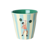 Melamine Kids Cups in Fun Fair Mint Prints - Small - 6 pcs. in Gift Box -