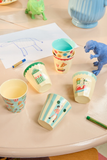 Melamine Kids Cups in Fun Fair Mint Prints - Small - 6 pcs. in Gift Box -