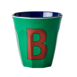 Melamine Cup - Medium with Alphabet in Bluish Colors | Letter B