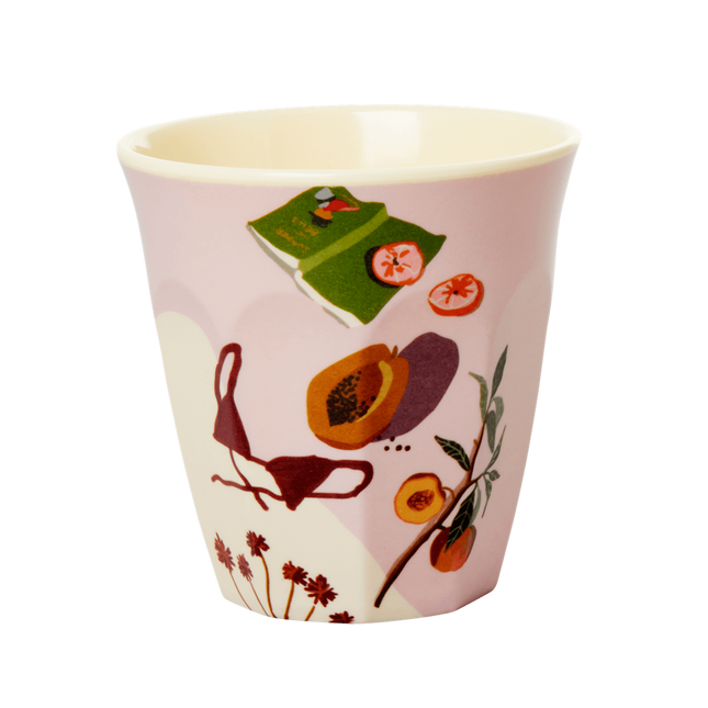 Set of 2 Medium Melamine Cups | Australian Summer Print