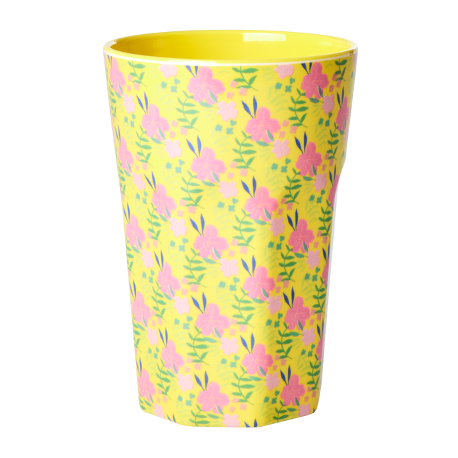 Melamine Tall Cup | Yellow — Sunny Days Print