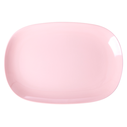 Large Melamine Rectangular Plate - Soft Pink