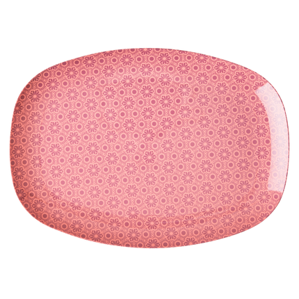 Melamine Rectangular Plate | Pink Marrakesh Print