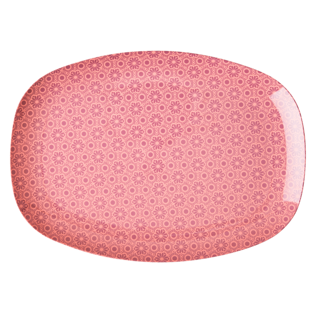 Melamine Rectangular Plate | Pink Marrakesh Print
