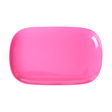 Medium Melamine Rectangular Plate | Light Fuchsia