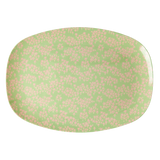 Melamine Rectangular Plate | Pink Flower Field Print