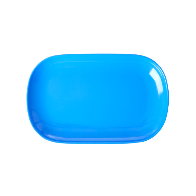 Small Melamine Rectangular Plate - Sky Blue