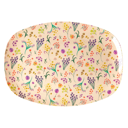 Melamine Rectangular Plate | Wild Flower Print