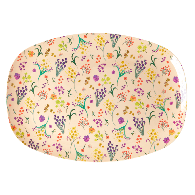 Melamine Rectangular Plate | Wild Flower Print