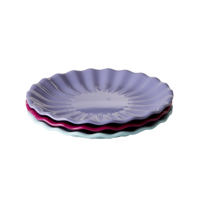 Flower Side Plate - Dark Fuchsia Color