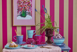 Flower Side Plate - Dark Fuchsia Color