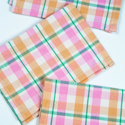 Marguerite Plaid Cocktail Napkin, Set of 4