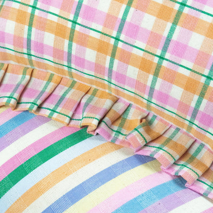Marguerite Ruffle Plaid Pillow