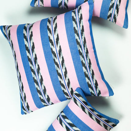 Palm Jaspe Blue & Light Pink Pillow