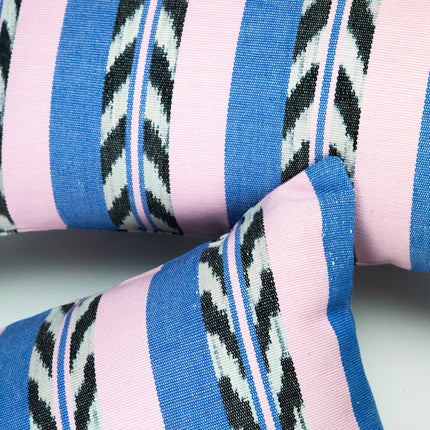 Palm Jaspe Blue & Light Pink Pillow