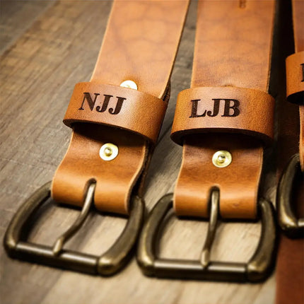 Men's Leather Belt - Black