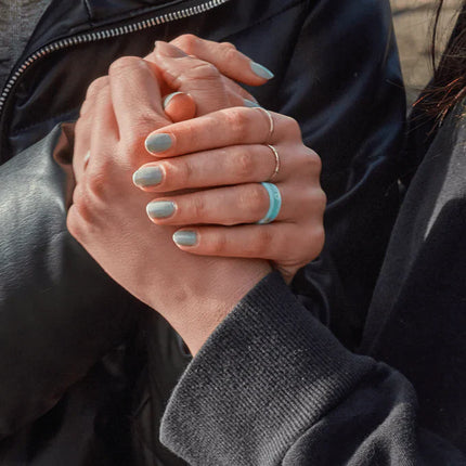 Women's Metallic Marble Modern Silicone Ring