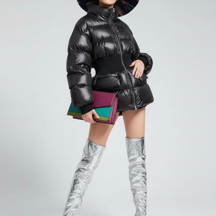 NOHO Elastic Waist Puffer Jacket BYMANYC ® New York