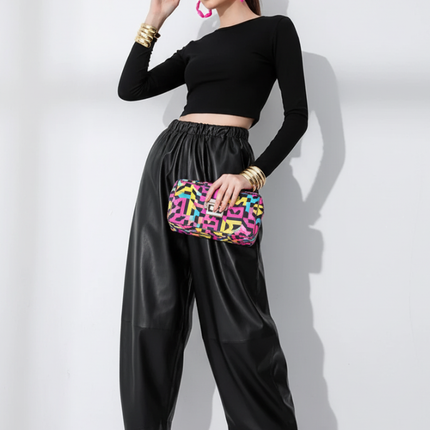PU Wide-Leg Pants, Wall Street | Women - BYMANYC ® New York