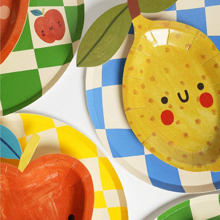 Little Chef Checkered Paper Plates (x 12)