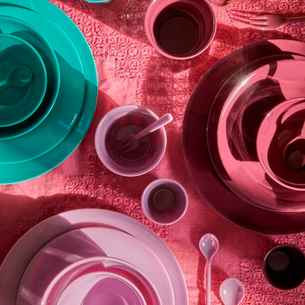Melamine Lunch Plates in Assorted 'DANCE IT OUT' Colors - Set of 6 pcs.