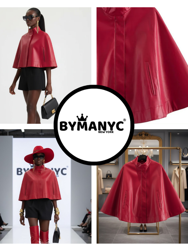 Women's Greenwich Village Short Cape Jacket — BYMANYC® New York
