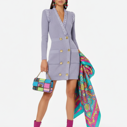 Retro Knitted Hepburn Dress For Women, Greenwich Village, BYMANYC New York.