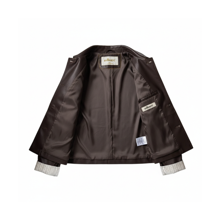 Retro PU Leather Jacket For Women, Brooklyn Heights, BYMANYC New York.