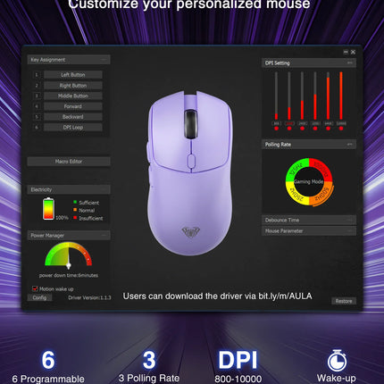 Tri-mode Rechargeable Ergonomic Bluetooth Mouse