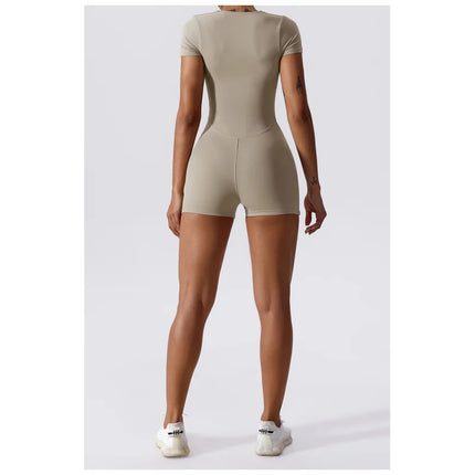 Afrodit Women's Short-Sleeve Yoga Jumpsuit