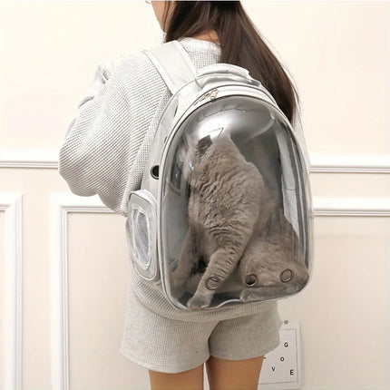 Transparent Cat Carrier Backpack | Large Capacity, Breathable, Durable PC Material