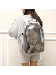 Transparent Cat Carrier Backpack | Large Capacity, Breathable, Durable PC Material