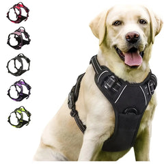 No Pull Reflective Dog Harness with Easy Control Handle for Large Dogs