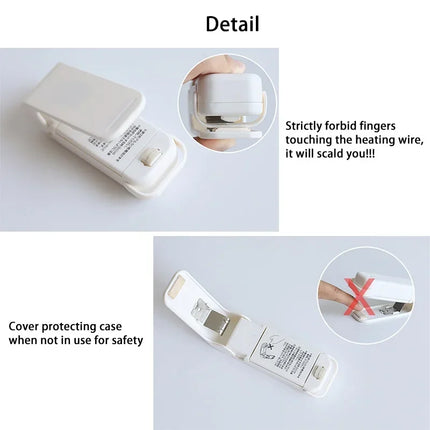 Mini Handheld Heat Bag Sealer – White