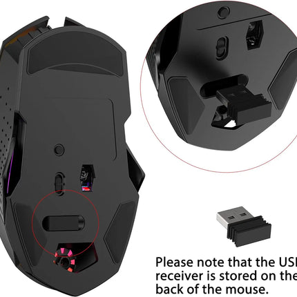 X18 Wireless Gaming Mouse 2.4G 7 RGB