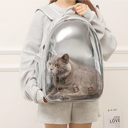 Transparent Cat Carrier Backpack | Large Capacity, Breathable, Durable PC Material